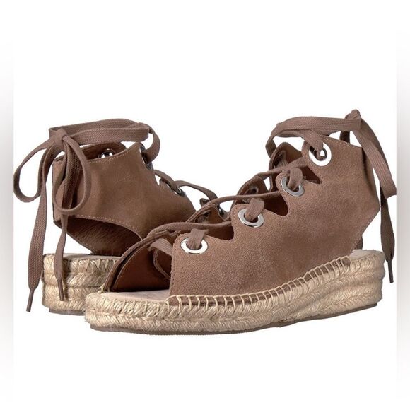 Steve Madden Ibina Espadrille Lace Up Gladiator Sandals Sz 8 - Picture 1 of 6